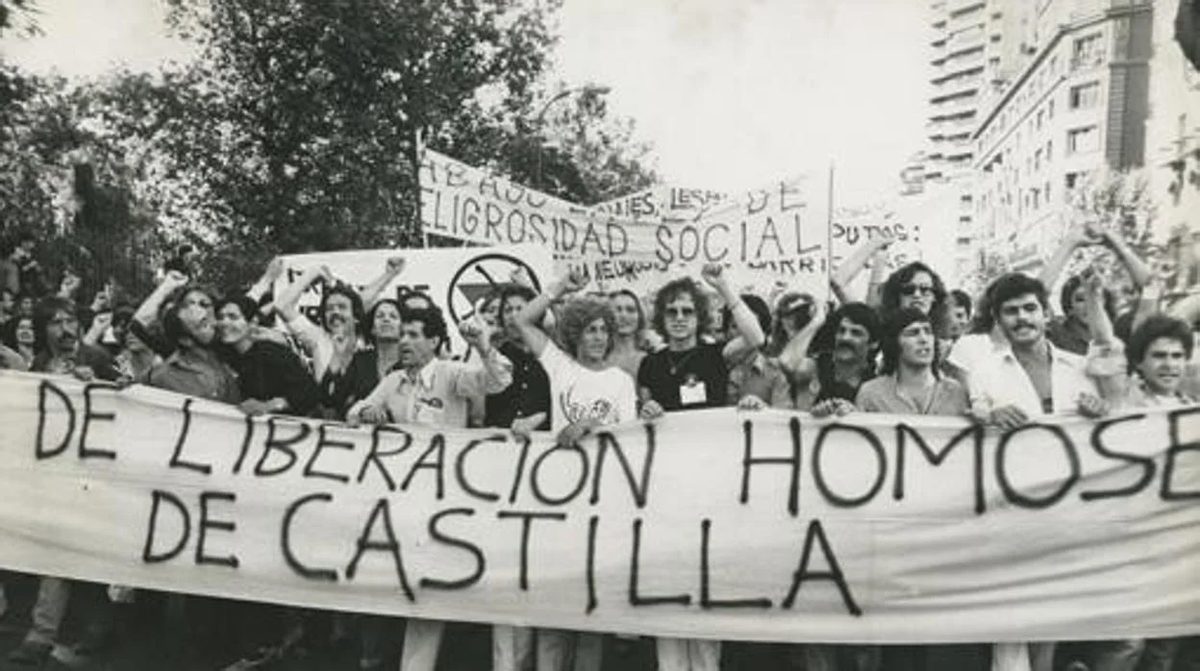 Pancarta del Front d'Alliberament Homosexual de Castella